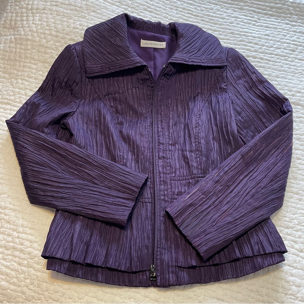 Laura Petites Plum Coloured Jacket - Size 2P